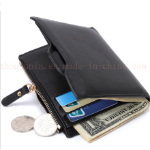 OEM логотип моды PU бумажник на молнии Billfold кошелек с карманом для монет